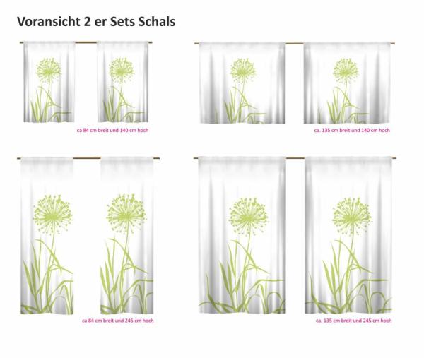 Schal in Wunschausführung Allium 24 - blanco Apfel